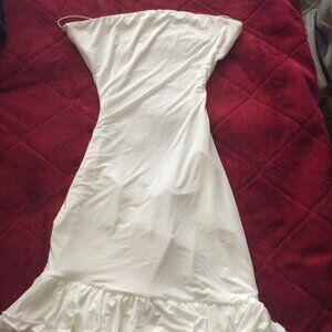**Sale** Oh Polly Backless Ruffle Detailing Mini Dress in White Size XS